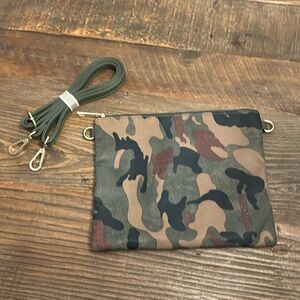Camouflage Crossbody Bag with Attachable Strap NWOT